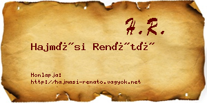 Hajmási Renátó névjegykártya